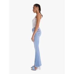Mother The Weekender Fray Size 28 Crafty Side Jeans Floral Embroidery Flare